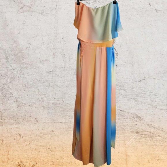 Fashion Nova Jumpsuit, Color: Orange, Blue, Yellow, Size 2X - Picture 2 of 11